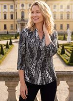 Shirtblouse met opstaande kraag 